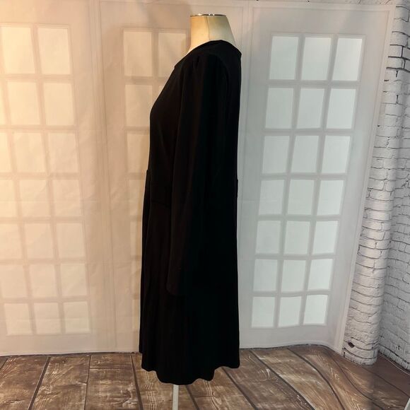 Boden Black Sabrina Jewel Neck Long Sleeve Stretch Fit & Flare Dress Size 20-22L - Picture 8 of 12